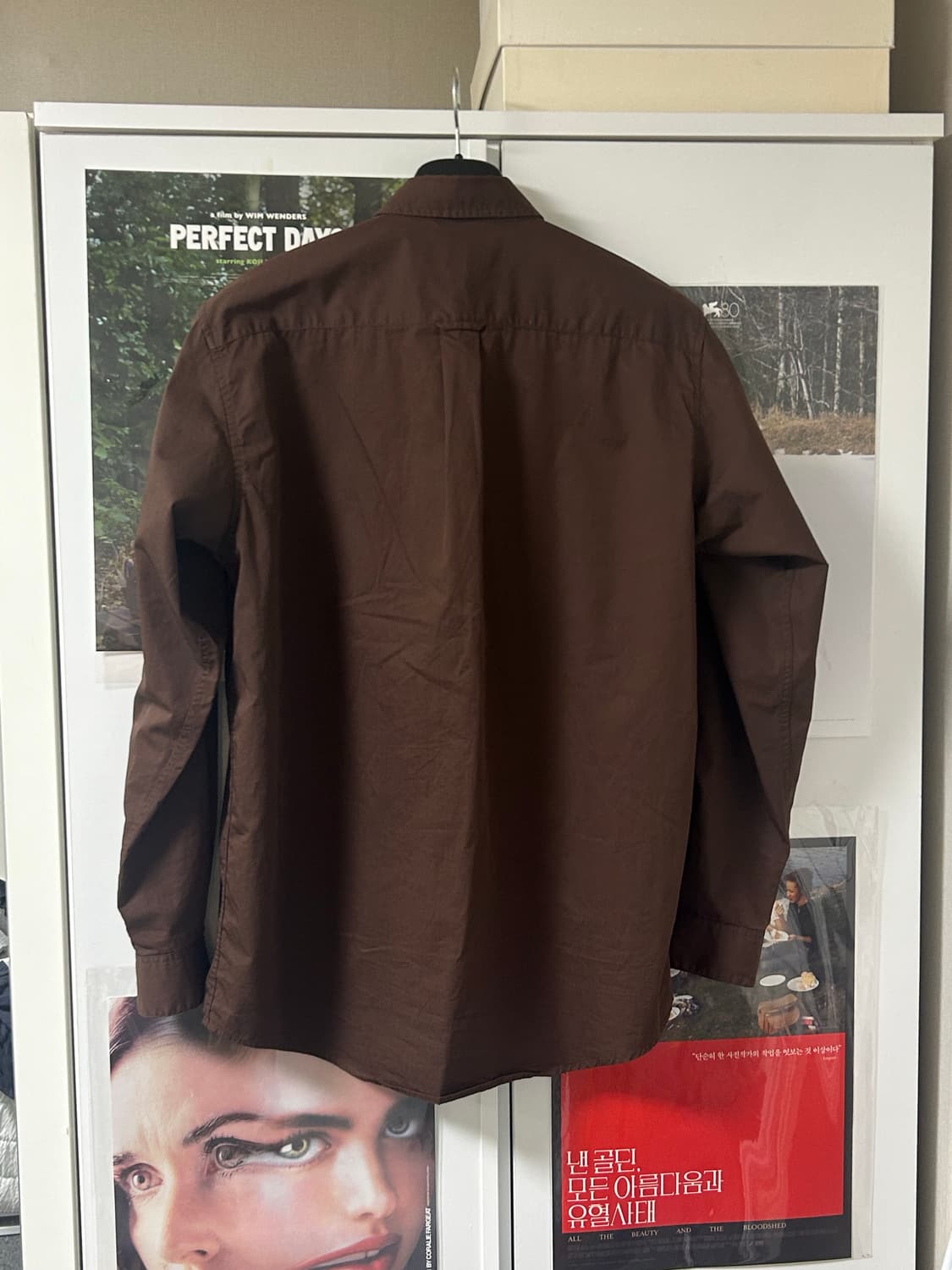 셔터 washed standard shirt brown 상품이미지3