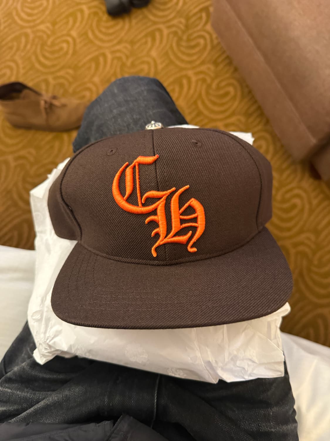 크롬하츠 트러커캡 브라운 오렌지 상품이미지1