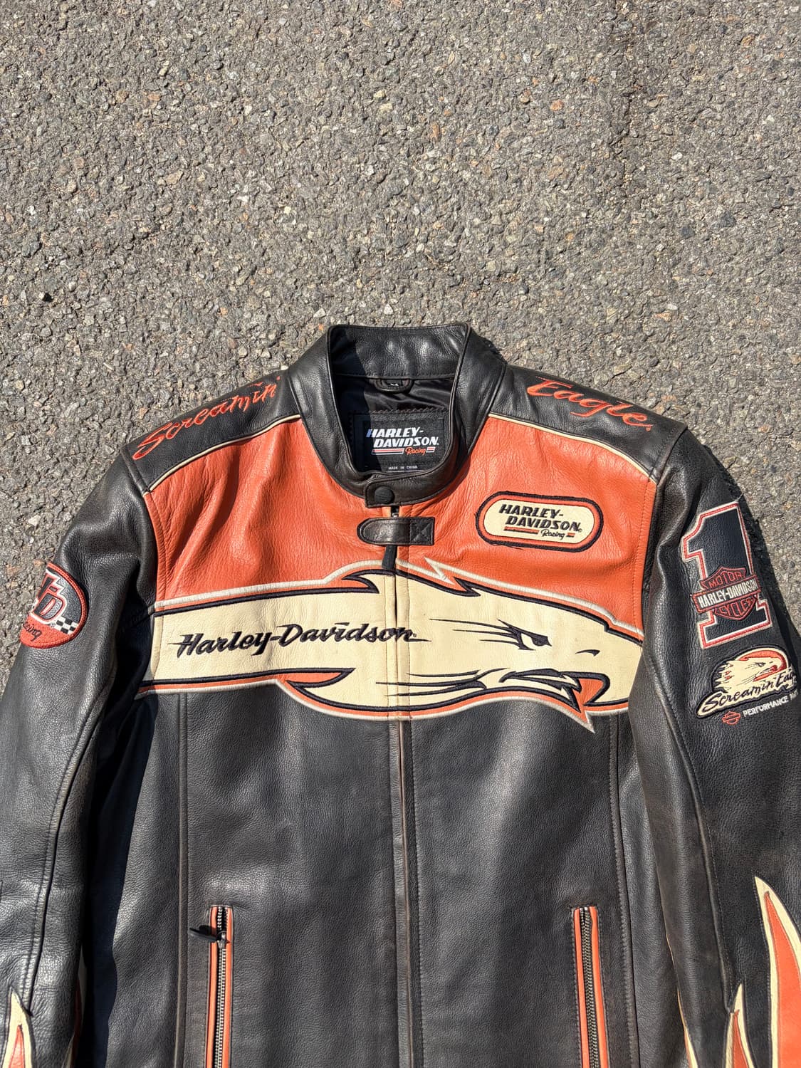 할리데이비슨 카우하이드 싱글 라이더 자켓 M 상품이미지3