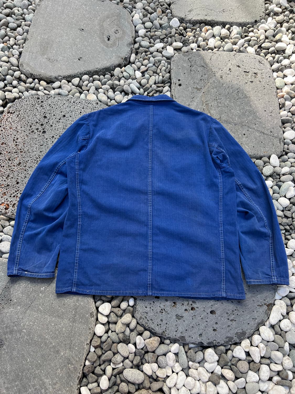 WASHING BLUE OLD VINTAGE HBT 헤링본프렌치워크자켓 상품이미지2