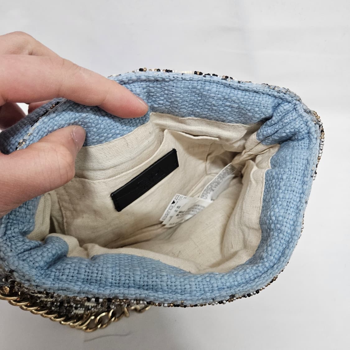 자라 트위드 체인 크로스백 상품이미지5