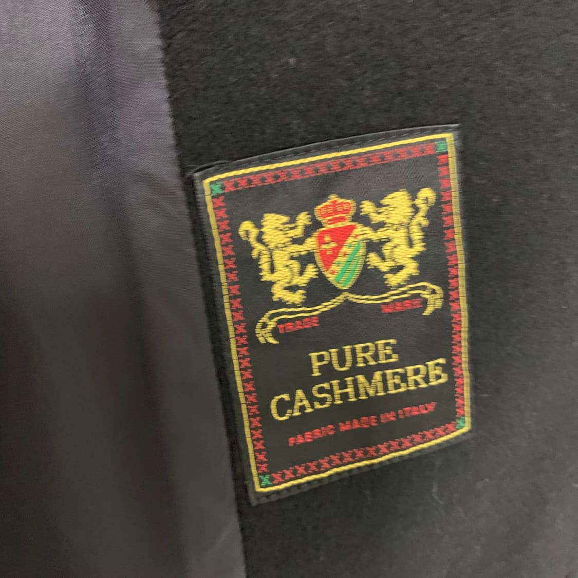 jpn 일본 빈티지 블랙 버튼 롱코트 캐시미어 100% 상품이미지9