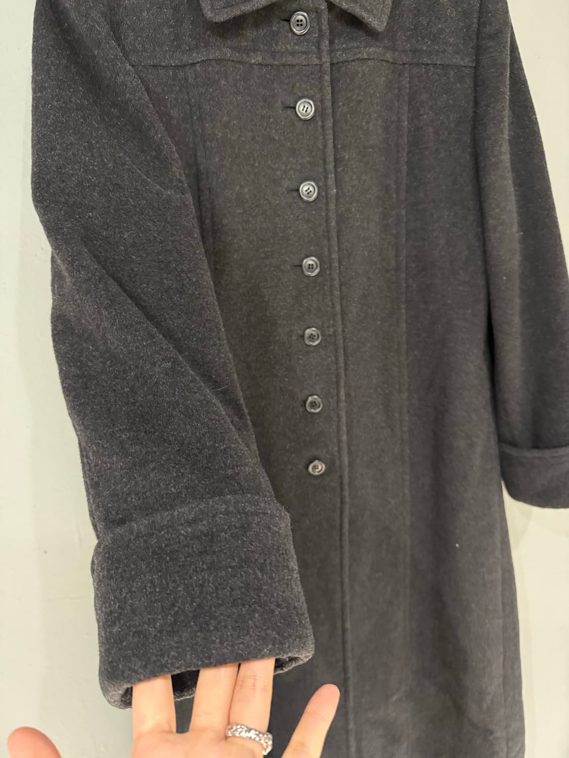 button point collar detail long coat 상품이미지8