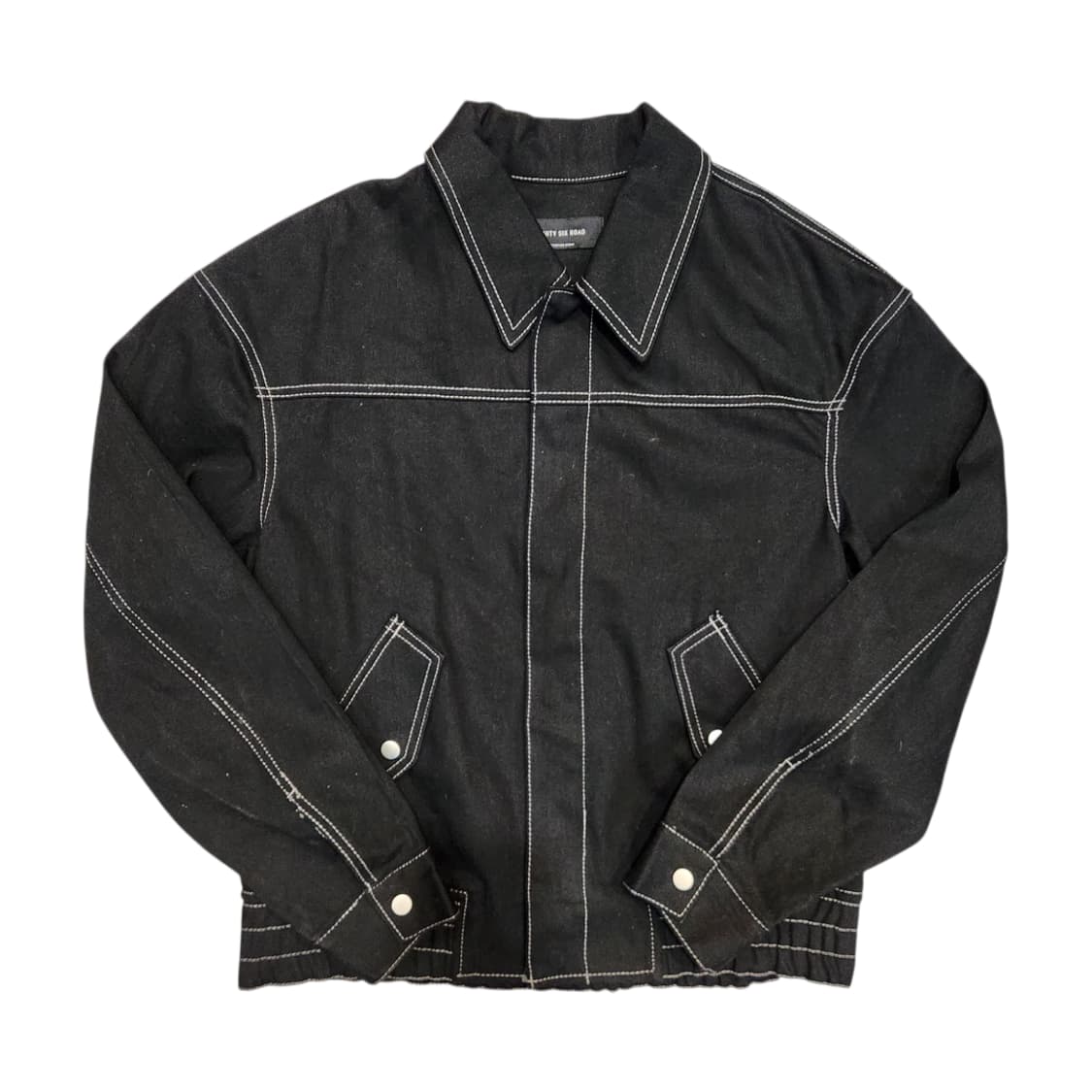 86 ROAD 스티치 블랙 데님 자켓 상품이미지1