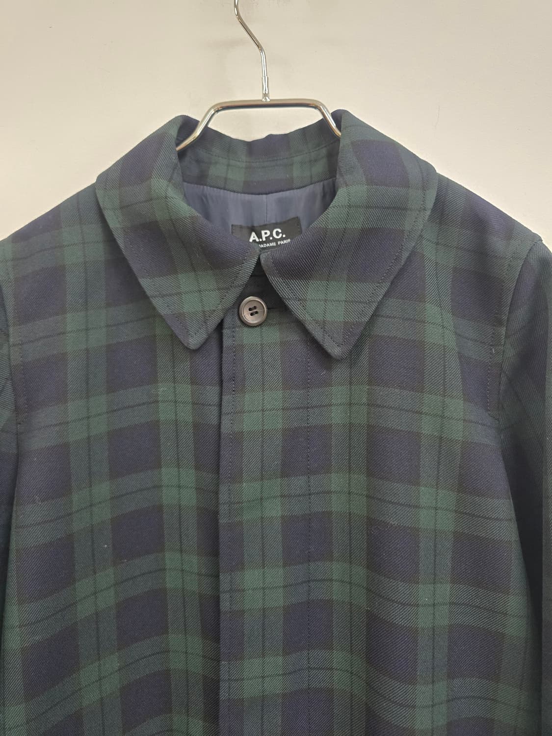 A.P.C 타탄체크 간절기 아방 코트 상품이미지3