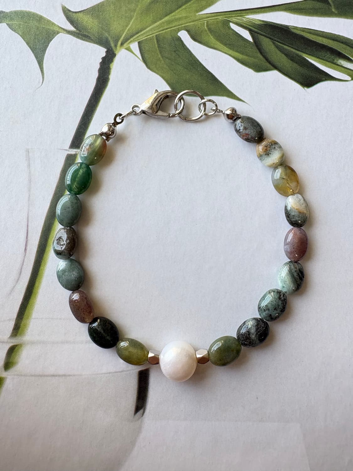 핸드메이드 진주 원석 팔찌 상품이미지1