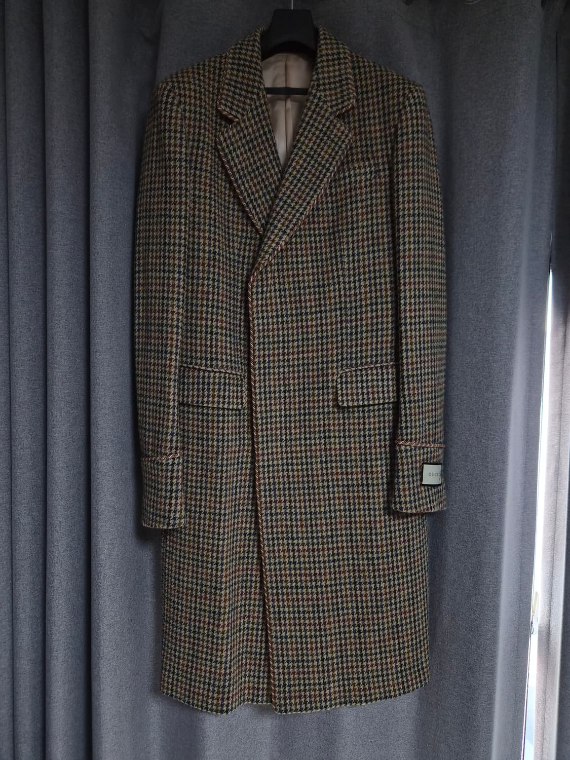 구찌 울 체크 턴업 코트 팝니다 루이비통 프라다 디올 보테가 상품이미지1