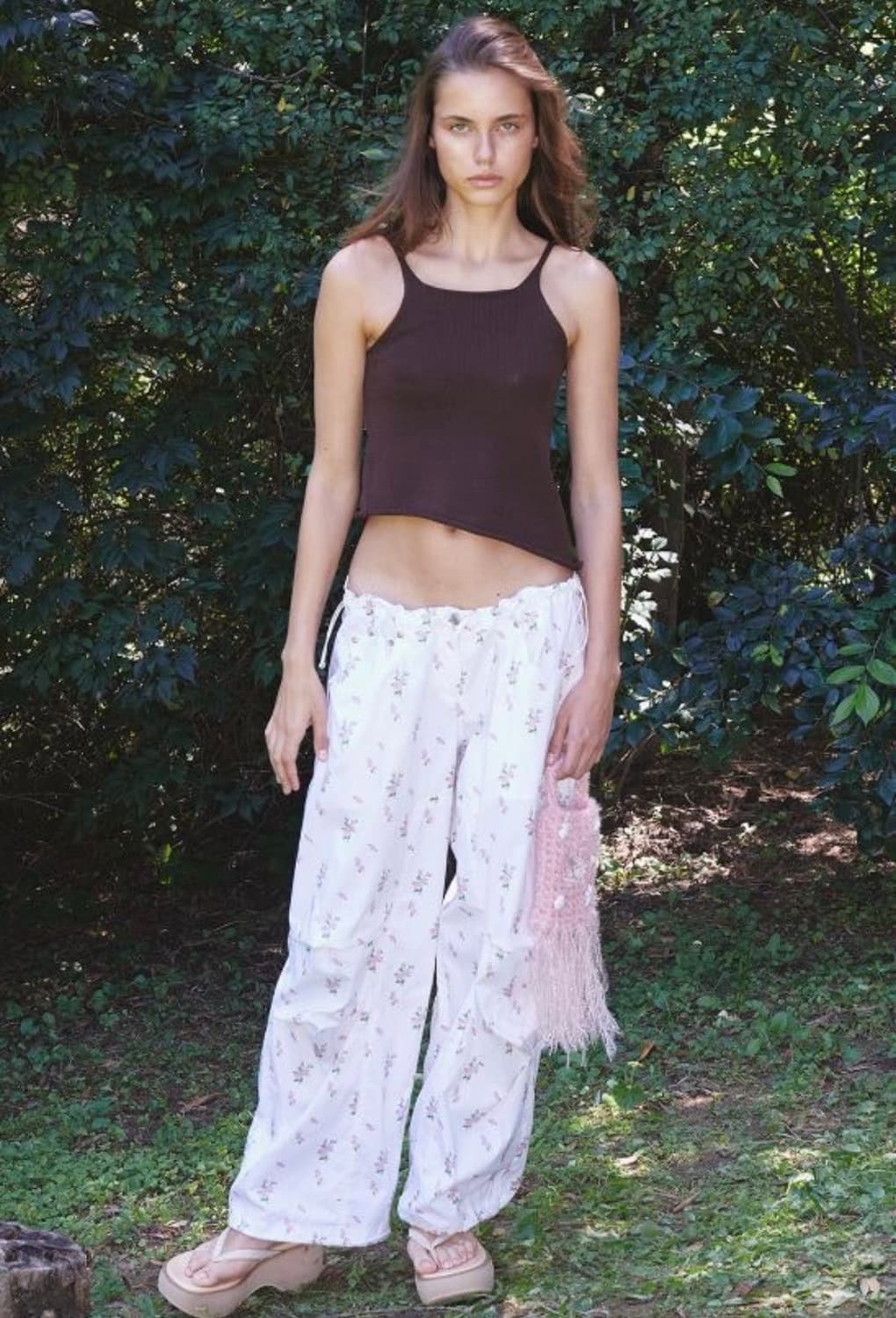 오픈와이와이 플라워 파라슈트 바지 1사이즈 상품이미지2