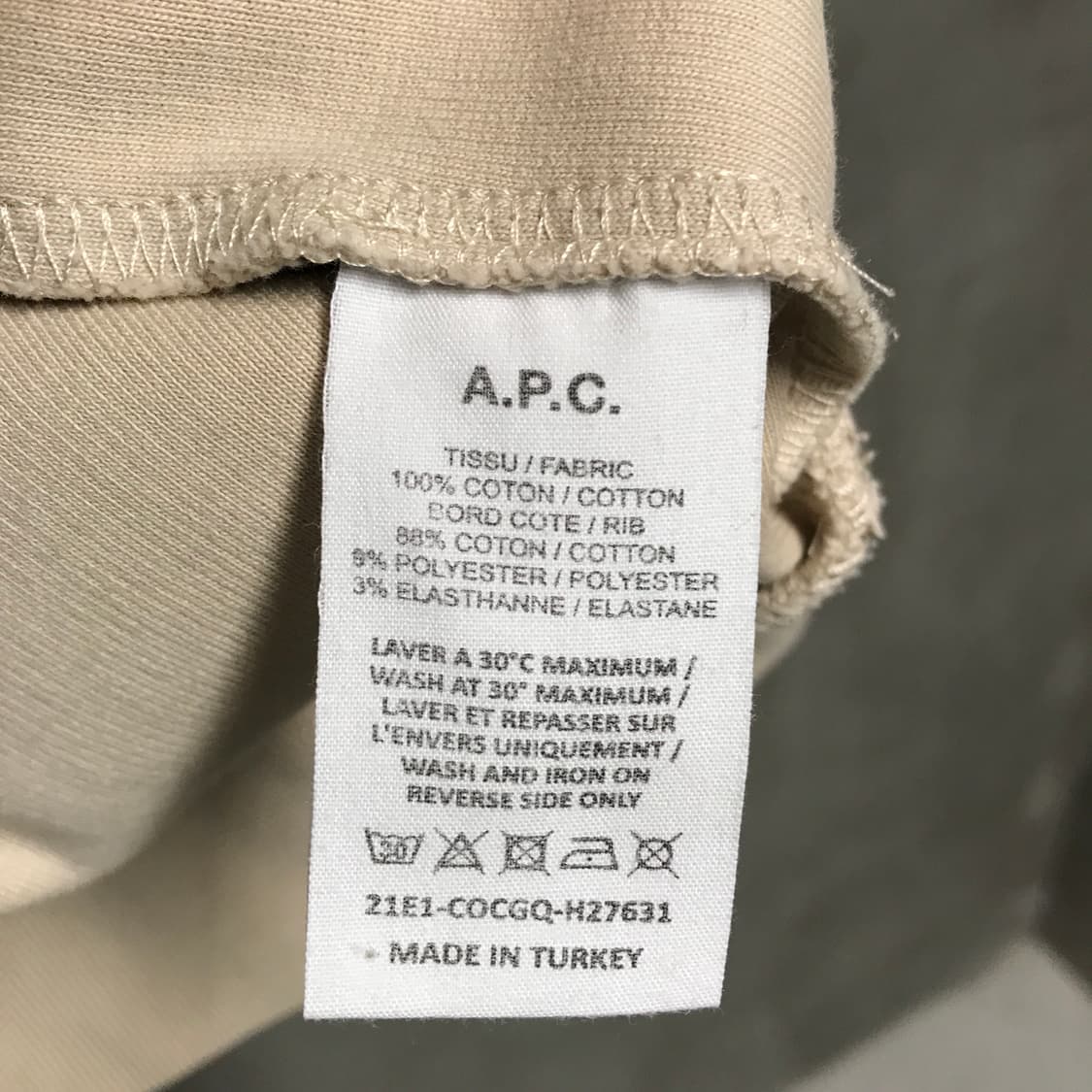 APC 아페쎄 넥로고 맨투맨 S 상품이미지6