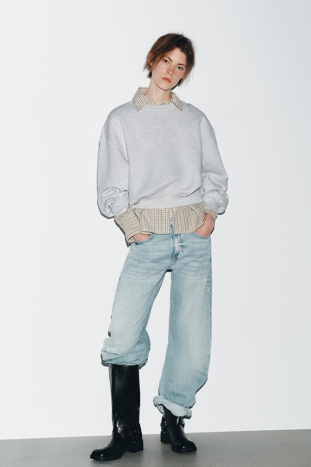 Zara 자라 블랙 버클 바이커 롱 부츠 슈즈 상품이미지2