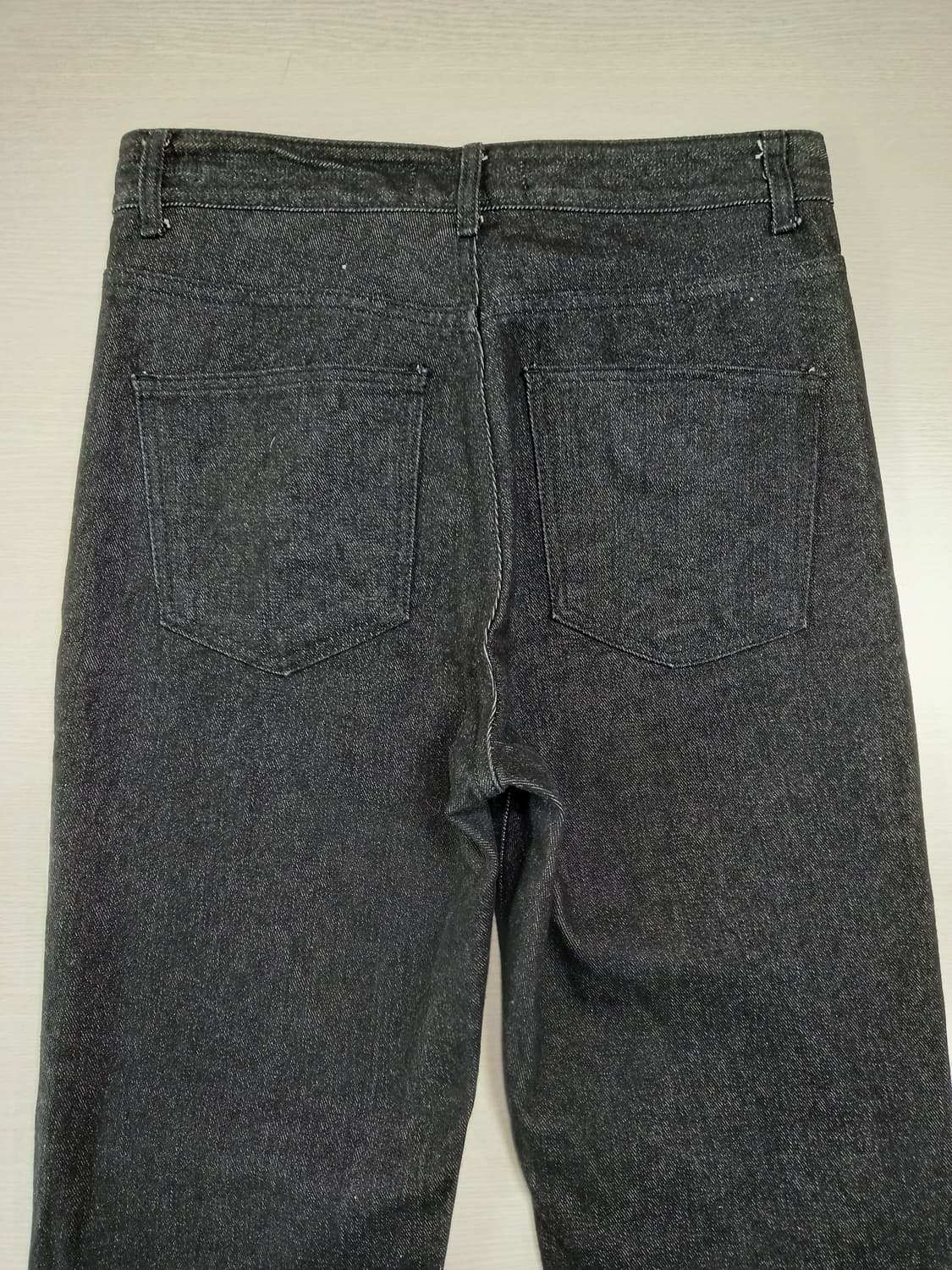 31 새상품 THESTORI 하이웨이스트 생지 일자 블랙 31-513 상품이미지4