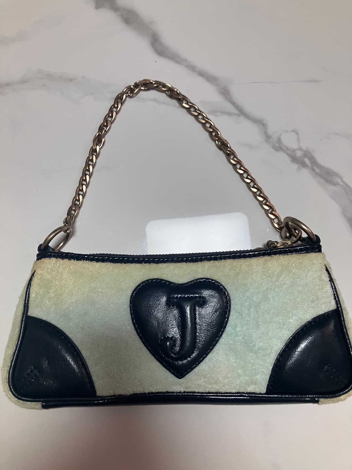 y2k 쥬시 꾸뛰르 테리 미니 체인 숄더백 상품이미지2