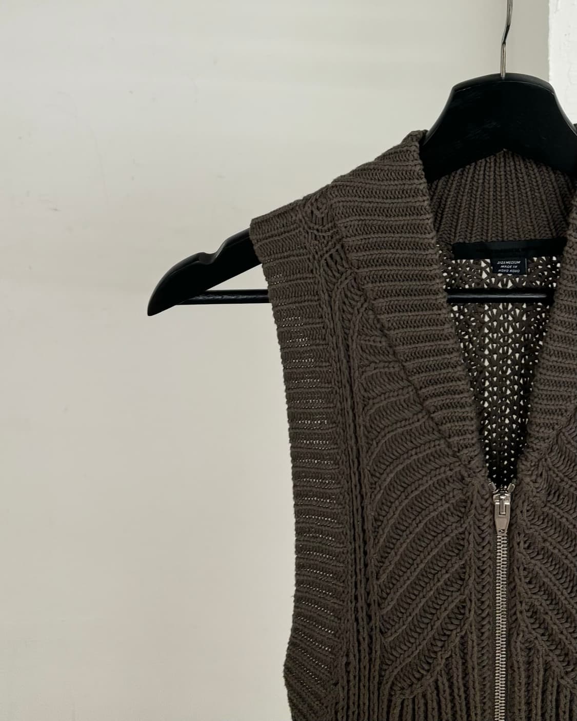 알렉산더 왕 카키 집업 울 블렌드 니트 조끼 상품이미지3