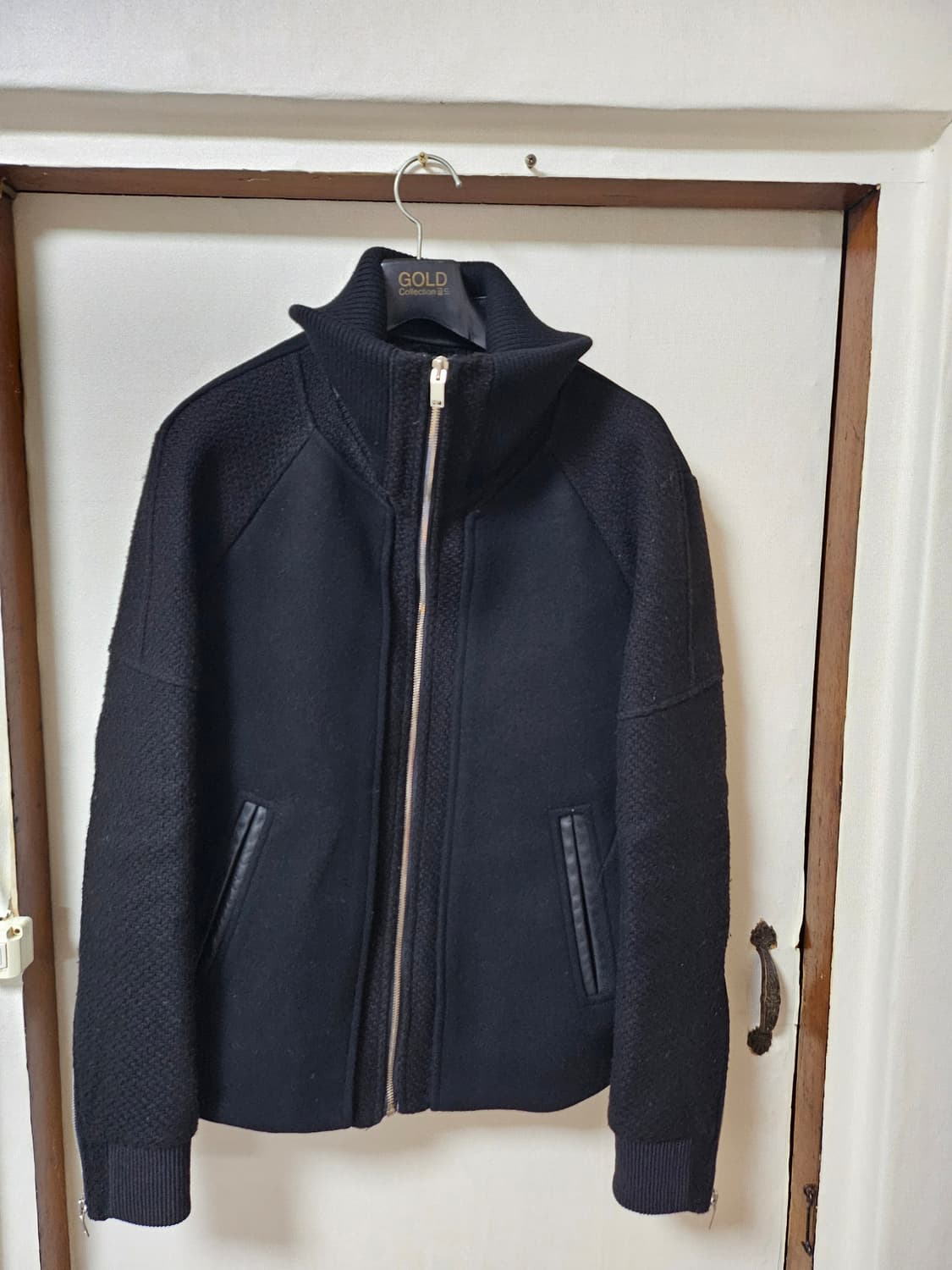 시스템 옴므 블랙 봄버 자켓 100 상품이미지2