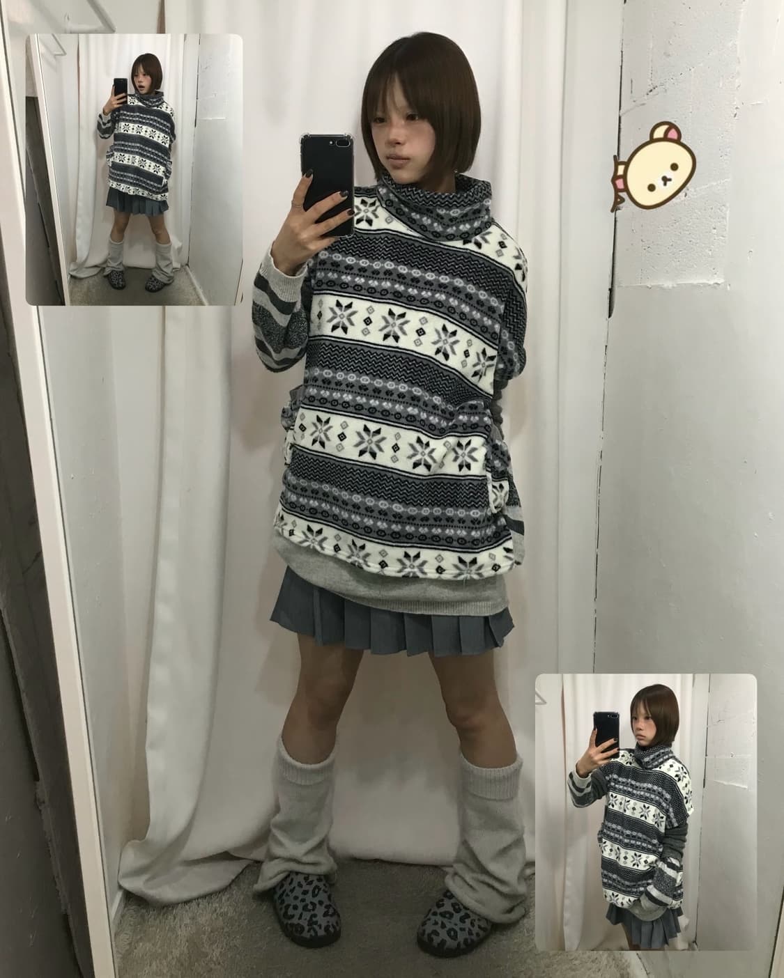 💭 눈꽃 패턴 코디 💭 상품이미지1