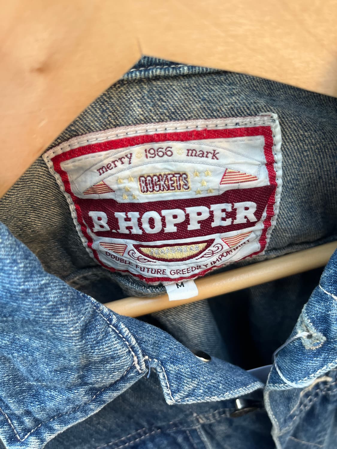 빈티지 B.HOPPER 블루데님 트러커 자켓 M 상품이미지3
