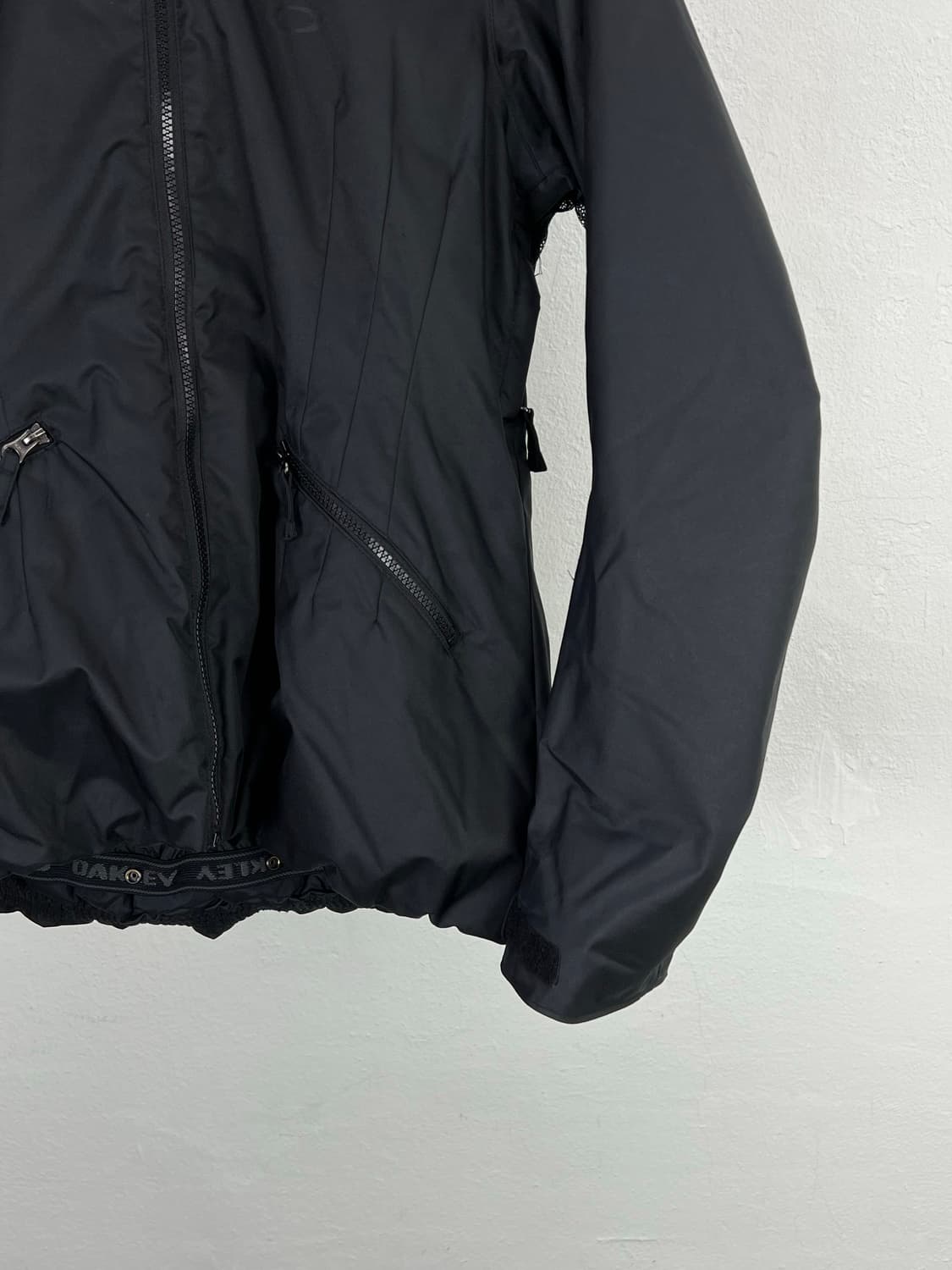 오클리 블랙 로고 퍼 트리밍 폴리에스터 레귤러 자켓 상품이미지5