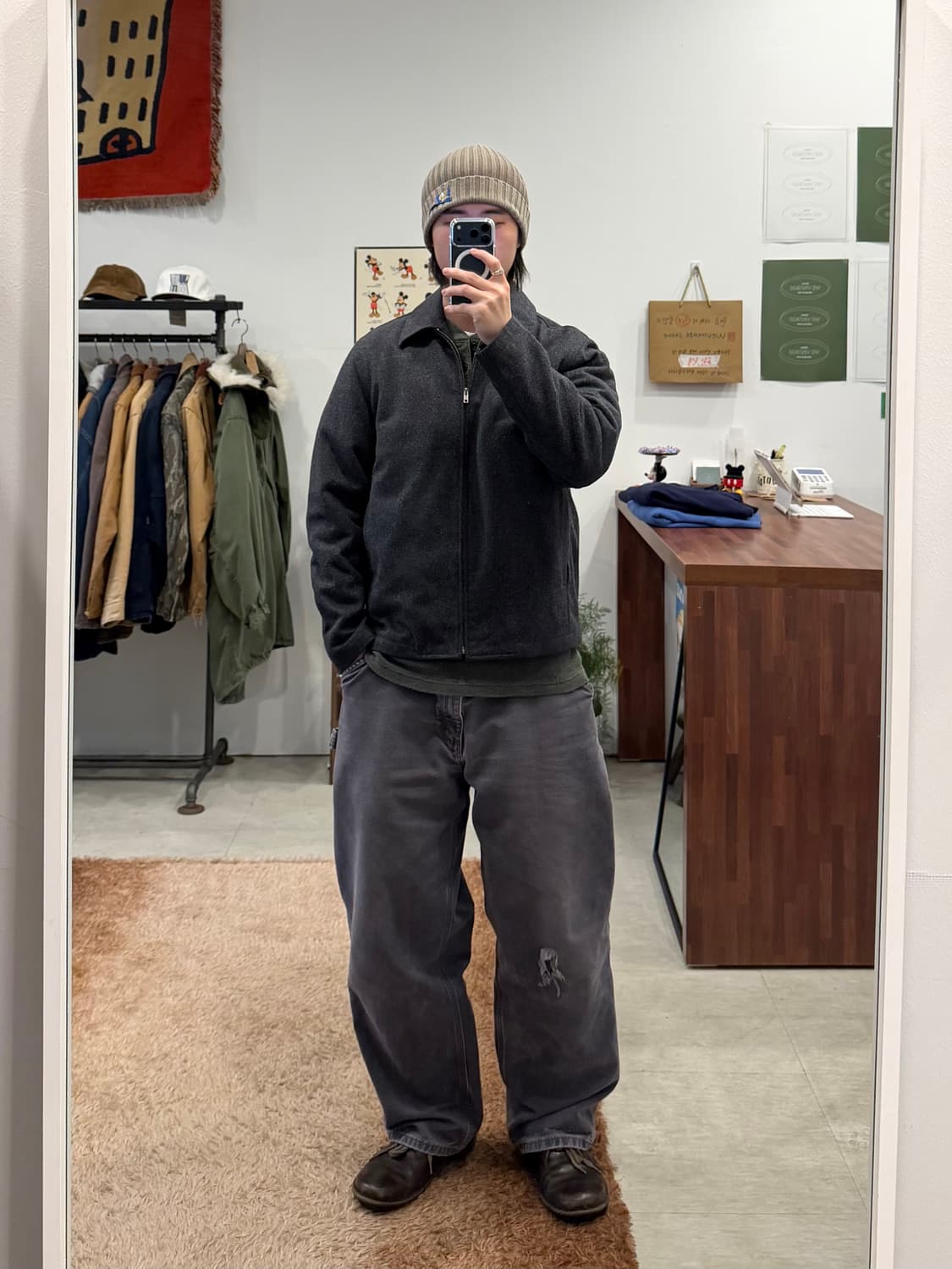 00s Gap 올드갭 울 블루종 자켓 상품이미지2