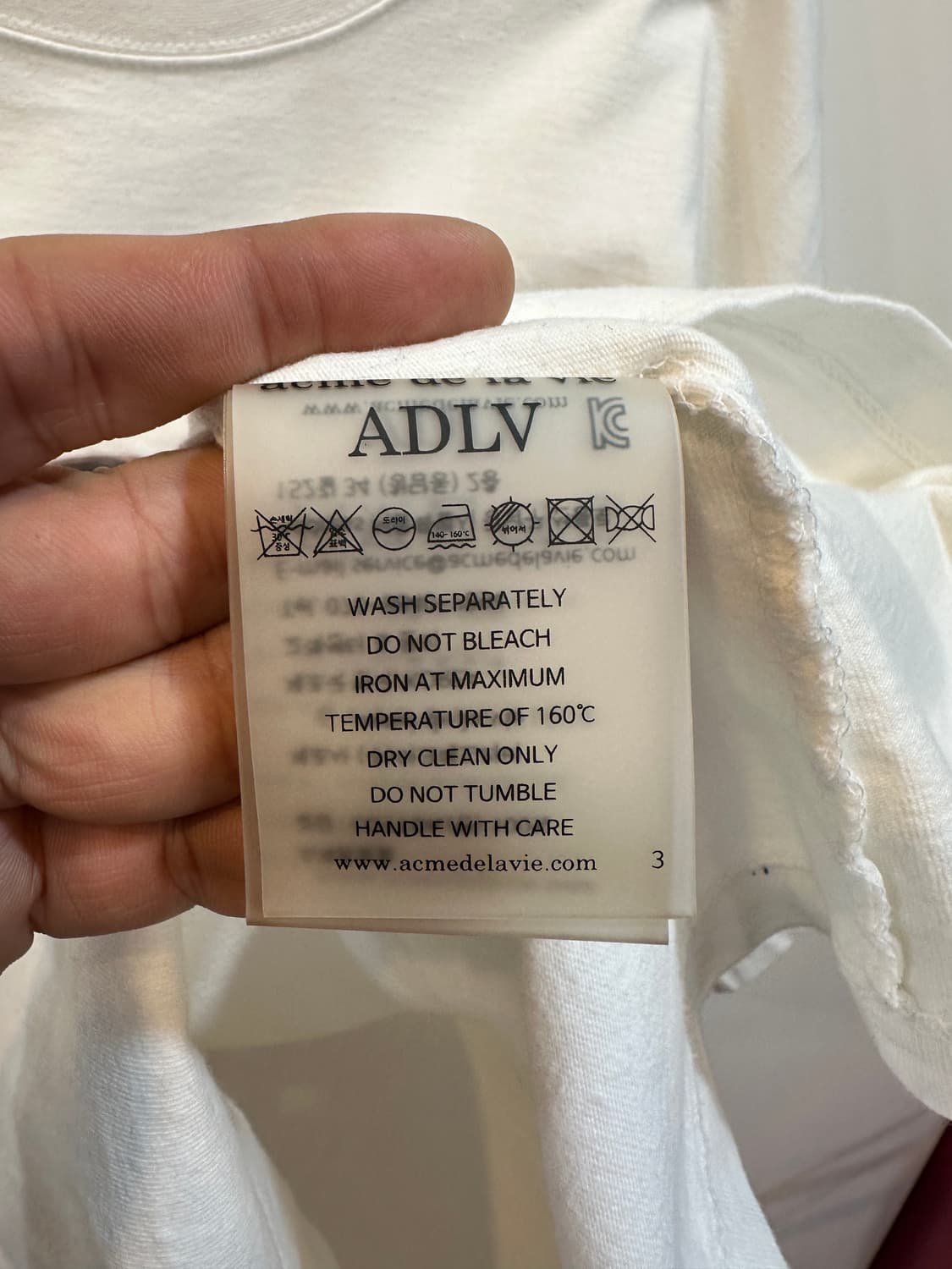 아크메드라비 ADLV 베이비페이스 화이트 도넛 반팔 티셔츠 상품이미지7