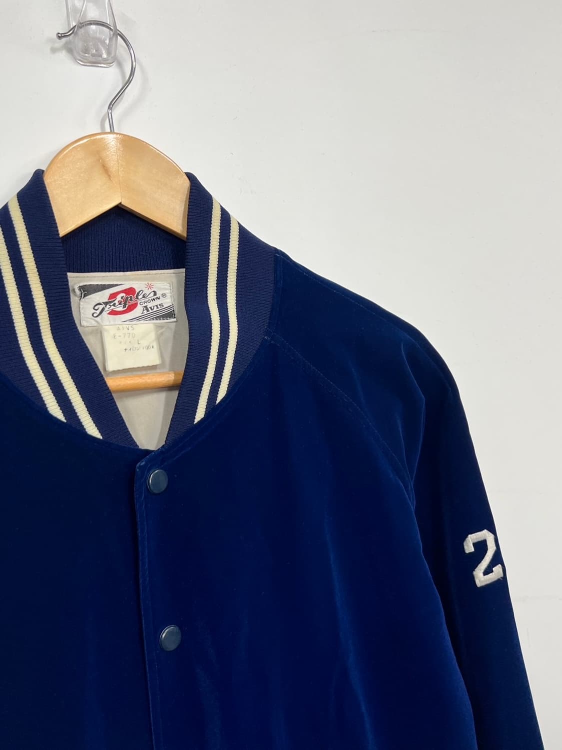 일본 재팬 빈티지 벨벳 스타디움 바시티 자켓 상품이미지2