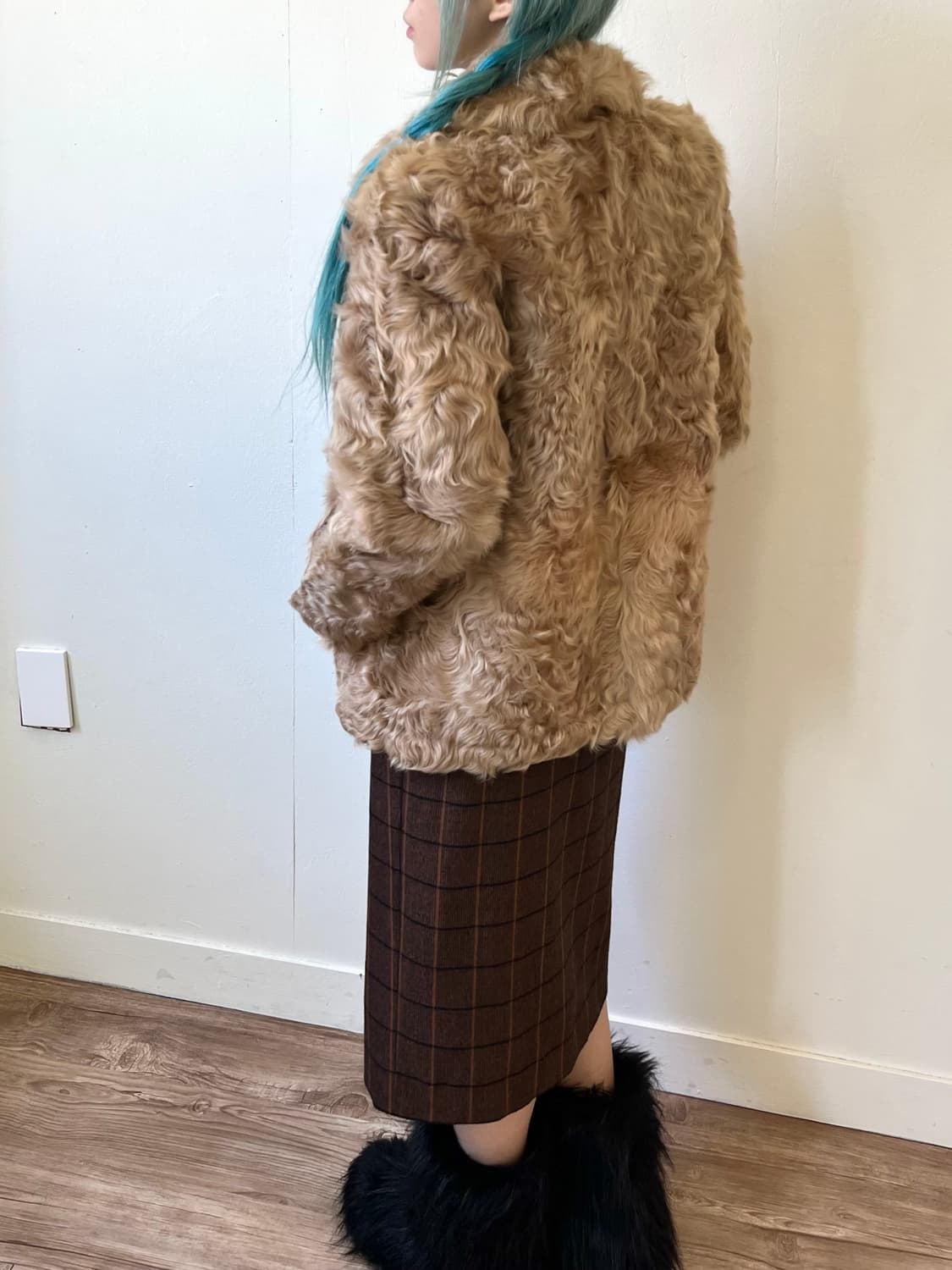 ROTINY 베이지 폭스 퍼 자켓 상품이미지9