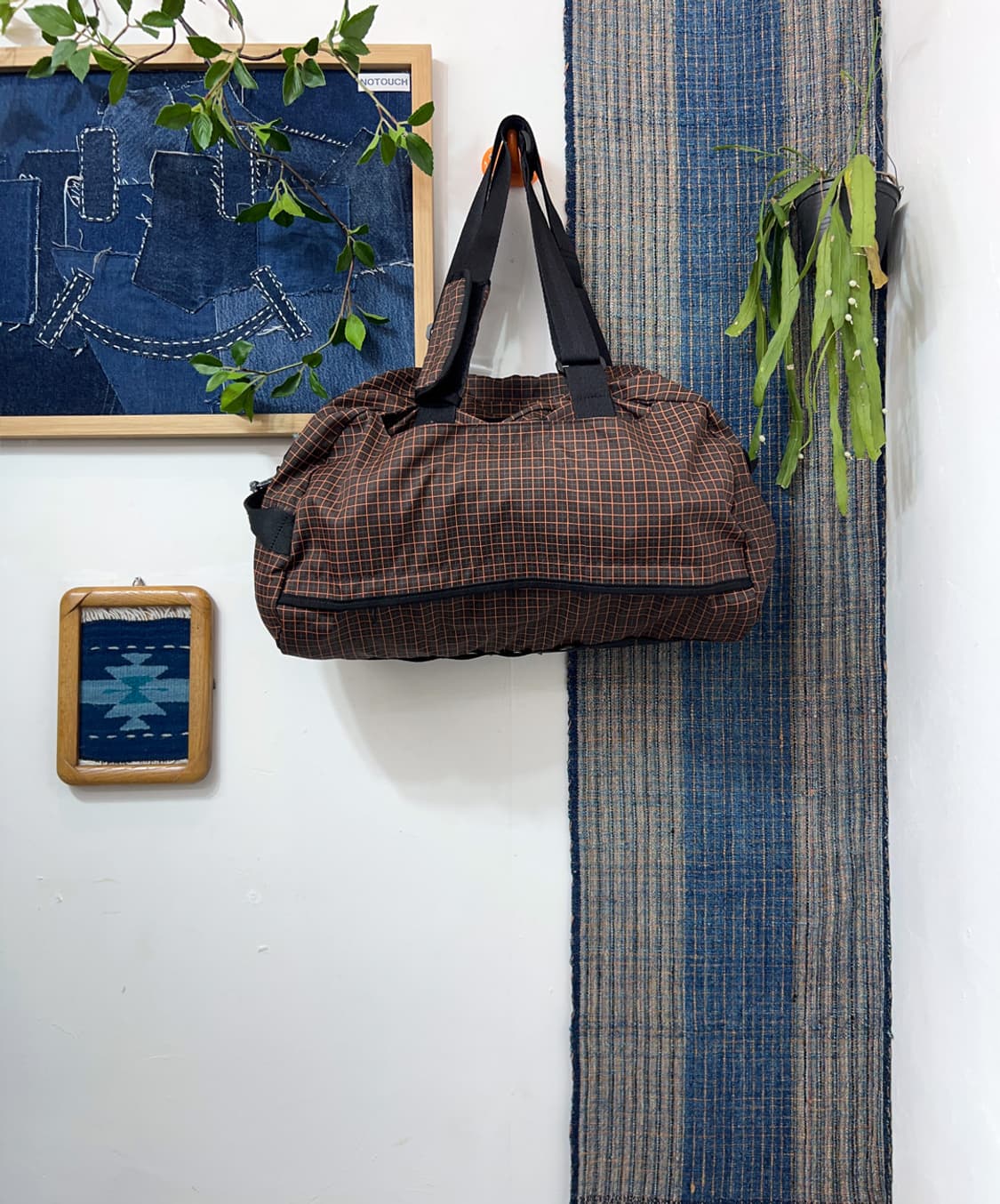 AiGLE  Grid Check Nylon Duffle Bag 상품이미지2
