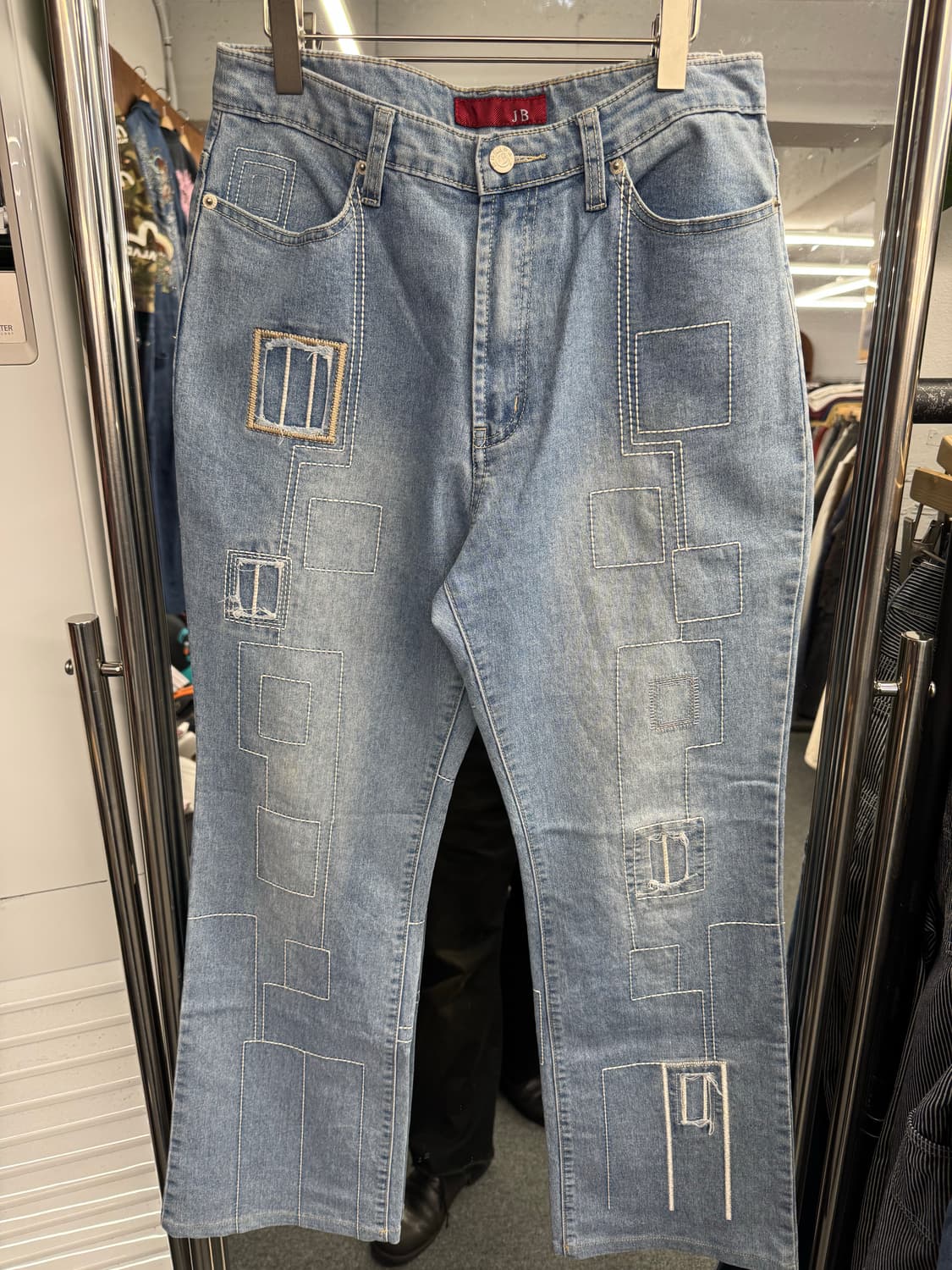 Japanese vintage 여성  부츠컷 연청 데님팬츠 상품이미지1