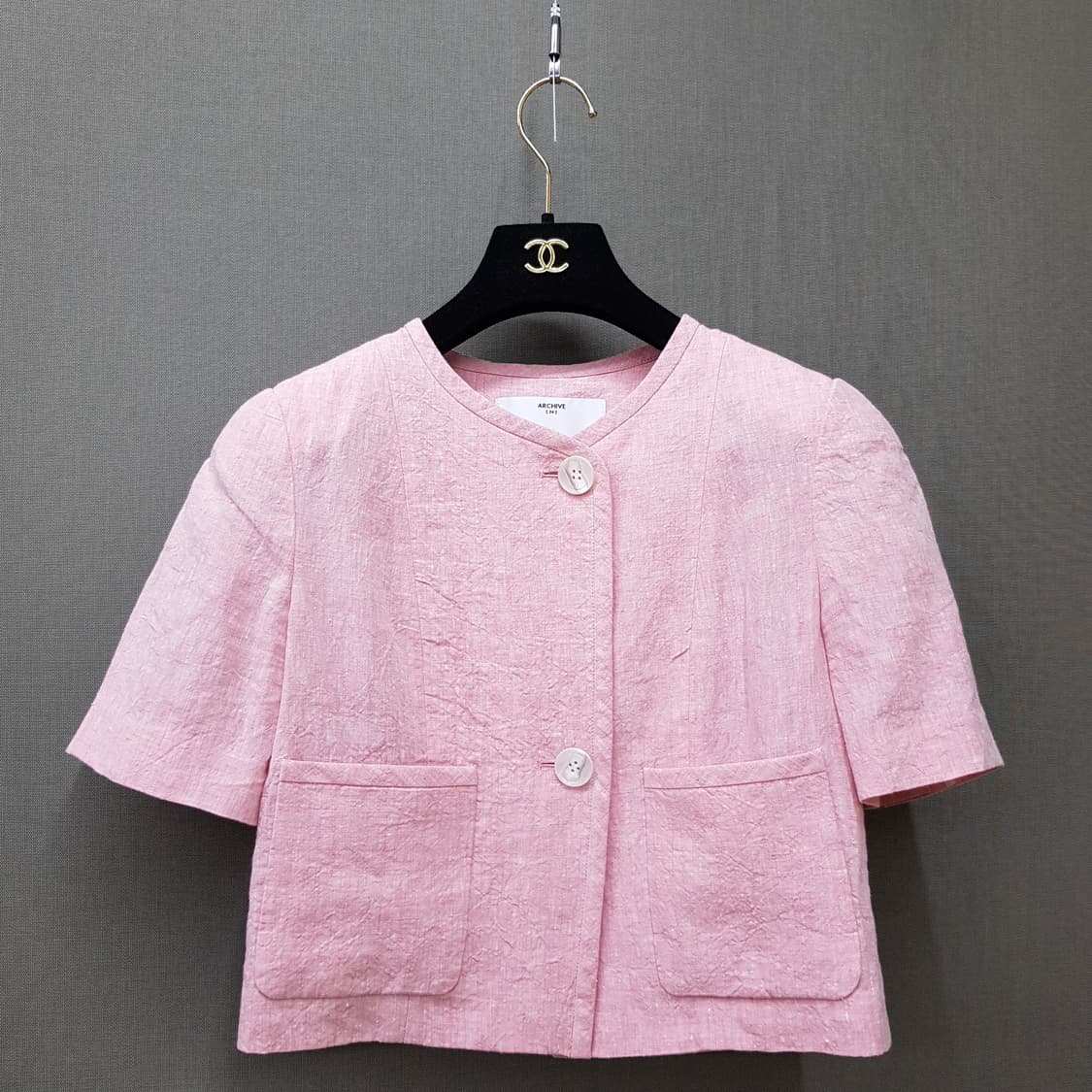 OBZEE 오브제 2023 린넨 숏 자켓 76-90-155사이즈 상품이미지1