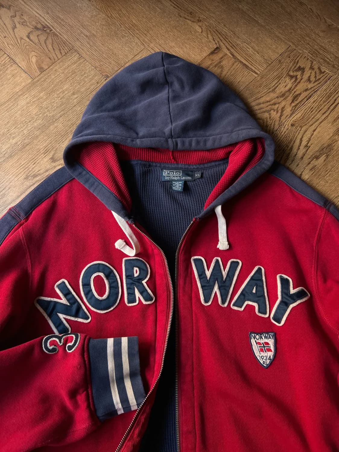 [XL]폴로 랄프로렌 1934 NORWAY OG 써멀 후드집업 상품이미지1