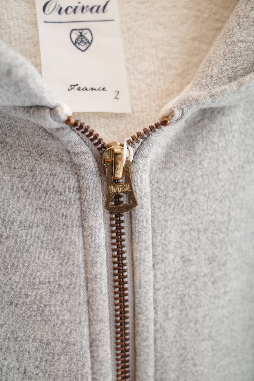 Orcival 오르치발 멜란지 코튼 투웨이집업 후디 상품이미지4