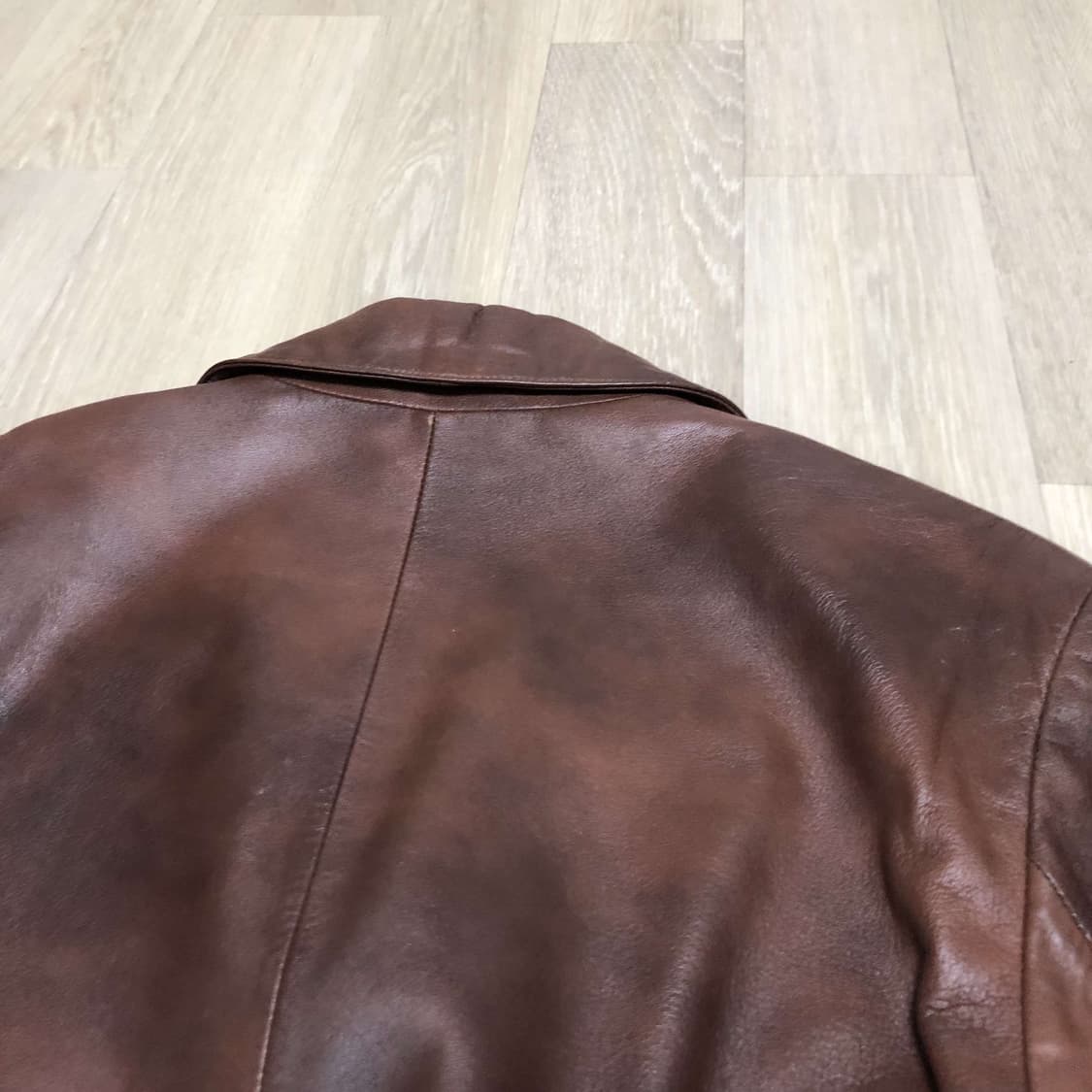 (L) ELK NOSAMOURS 엘크 양가죽 블레이저 레더 자켓 브라운 상품이미지9