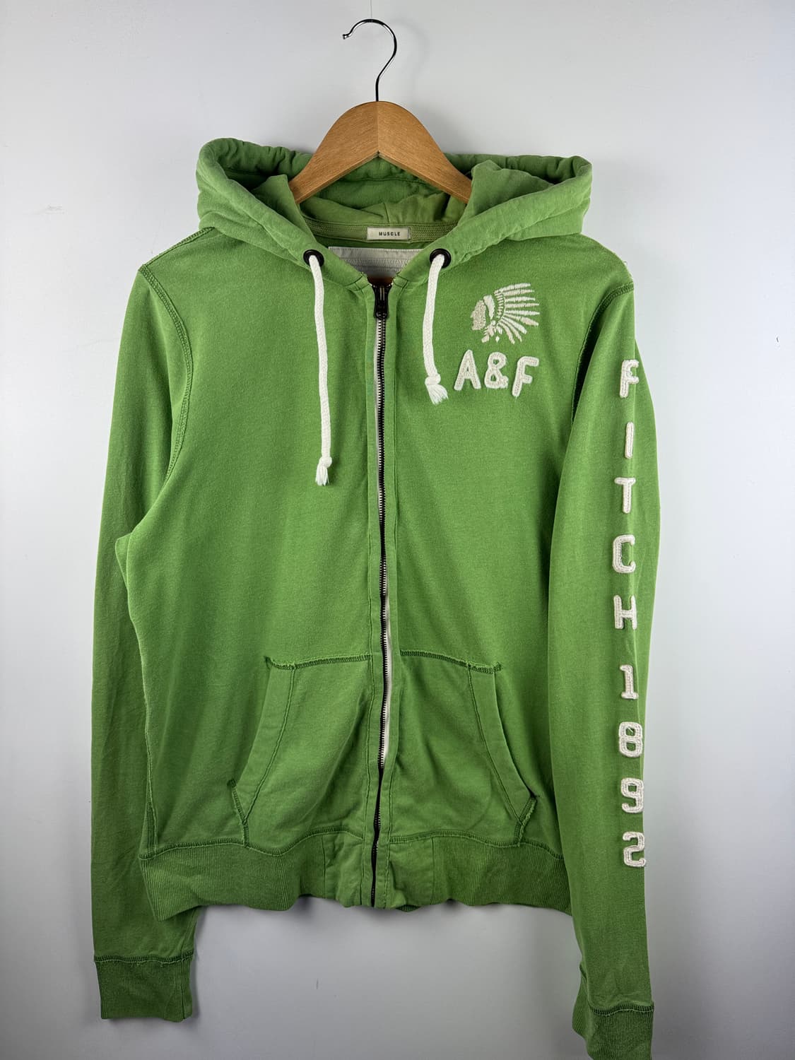 아베크롬비 그린 인디언 패치 후드집업1696 상품이미지1