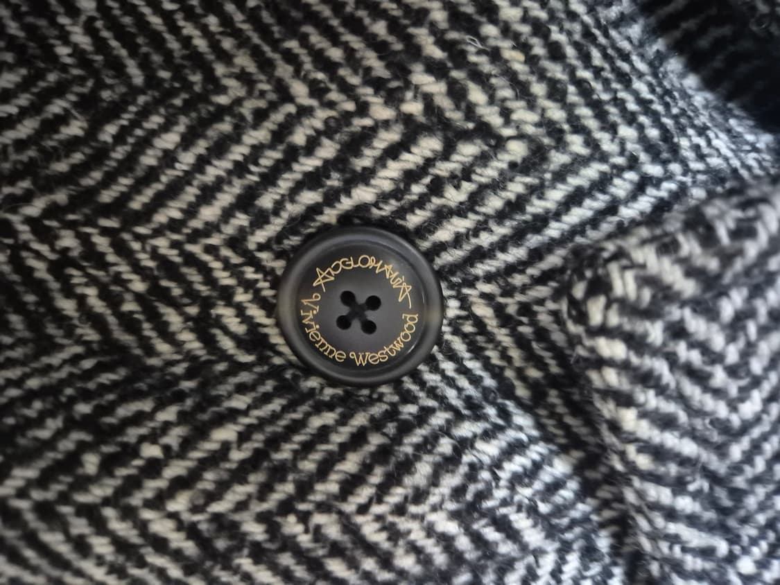 비비안웨스트우드 여성용 헤링본 코트 38 (55-슬림66) 상품이미지3