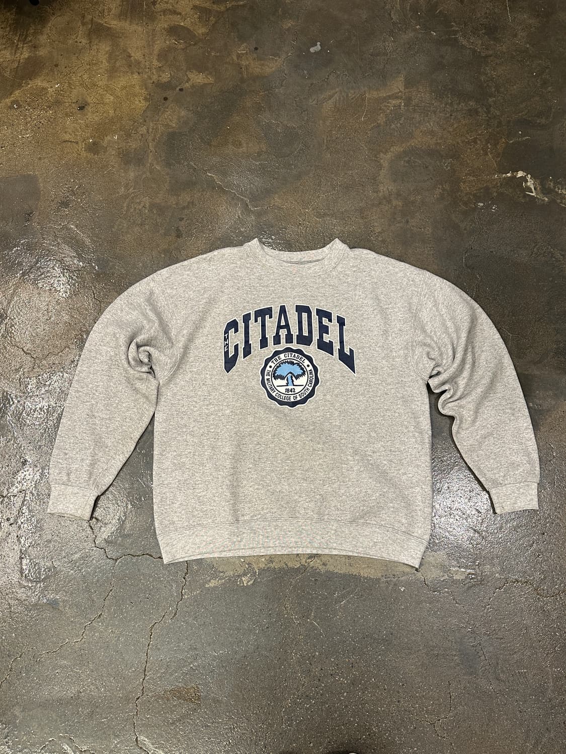 90s SOFFE 50/50 USA 시타델 유니버시티 스웻셔츠 L 상품이미지1