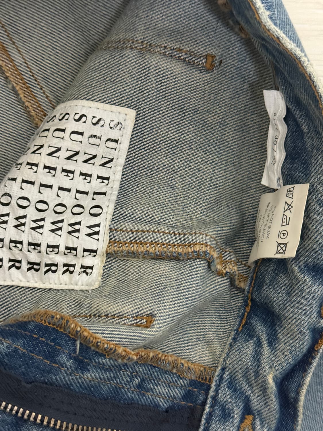 [30x32]Sunflower 블루 데님 와이드 팬츠 상품이미지3