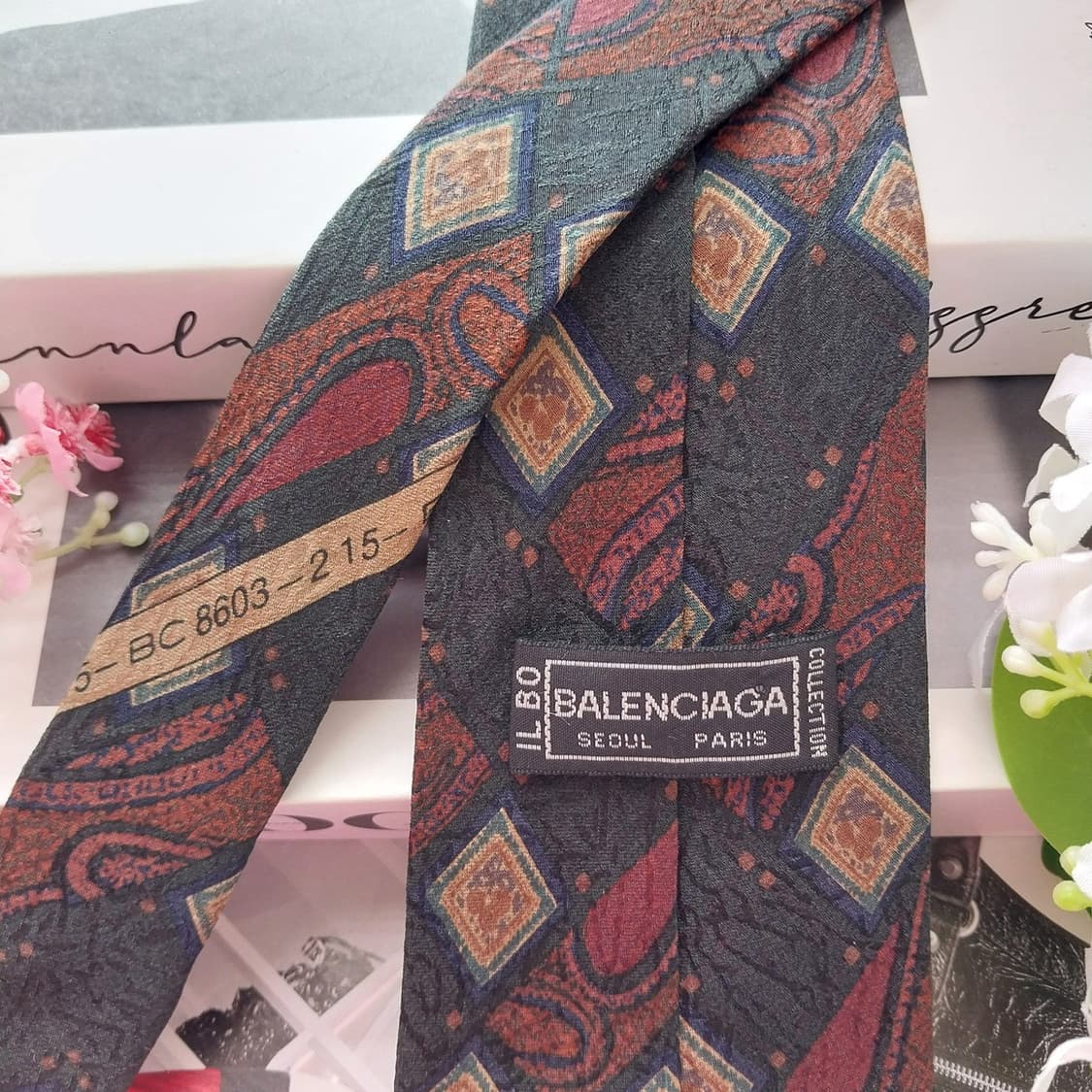 발렌시아가 실크 아트 패턴 넥타이 8.6cm A+등급 KK268
 상품이미지6