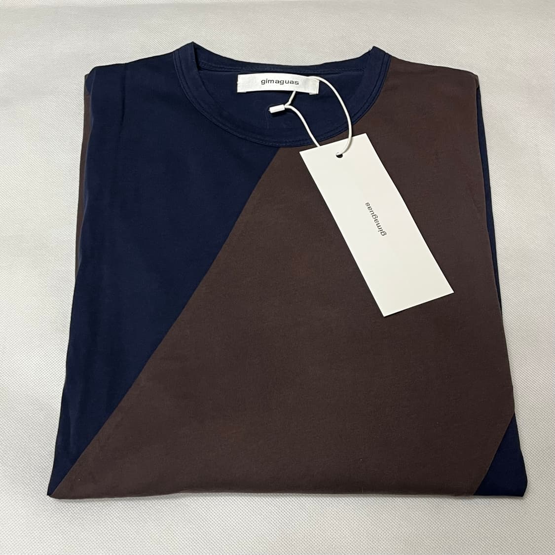 [S,M,L,XL]기마구아스 Misha 투톤 롱 슬리브리스 탑/네이비 상품이미지4