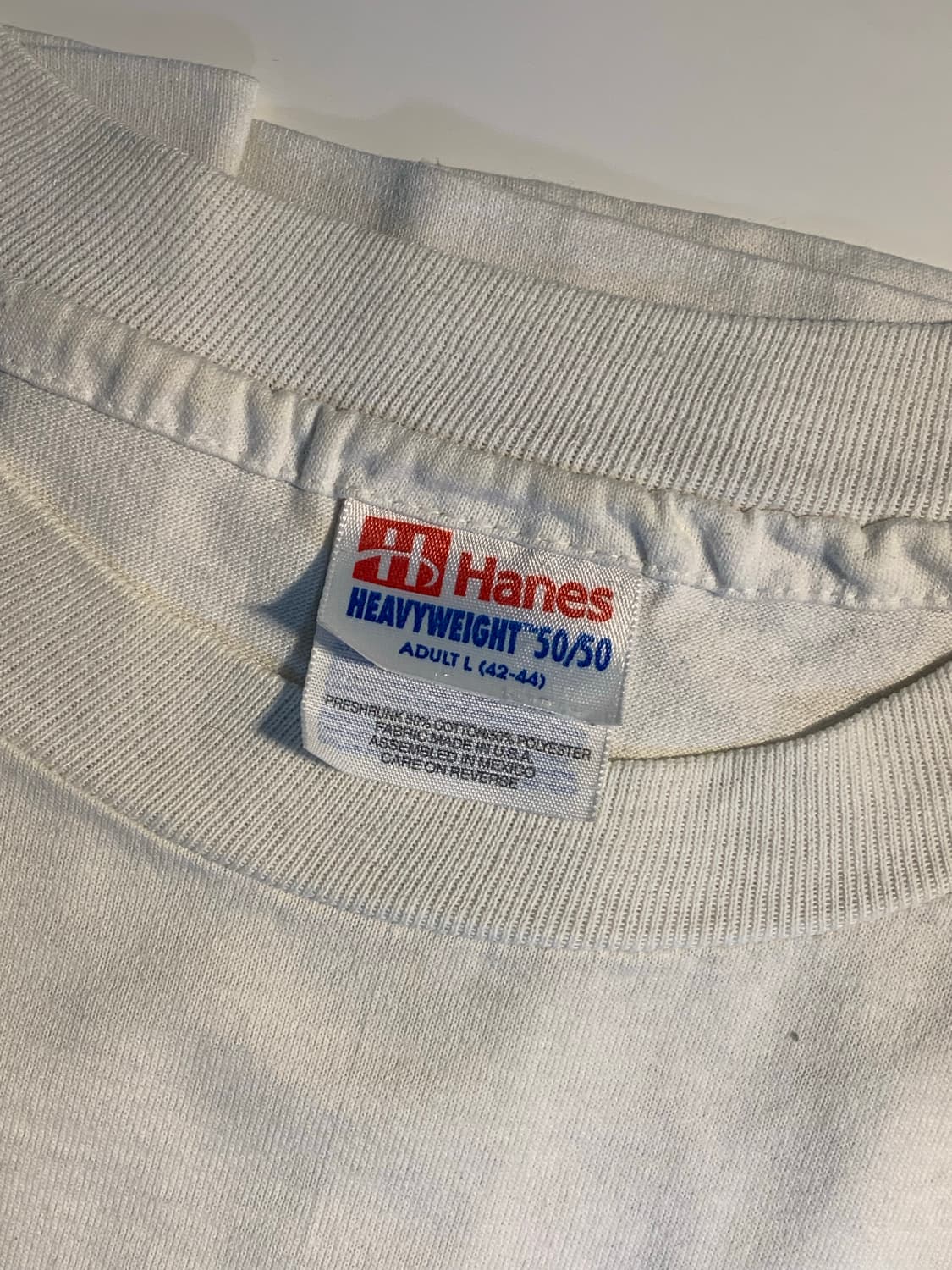 90s 싱글스티치 헤인즈 반팔 미국빈티지 50/50 L XL 상품이미지3