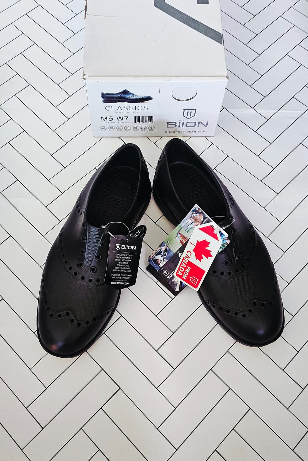 (미착용새상품)비온(BiiON) 클래식 옥스퍼드 블랙 M5/W7 240 상품이미지3