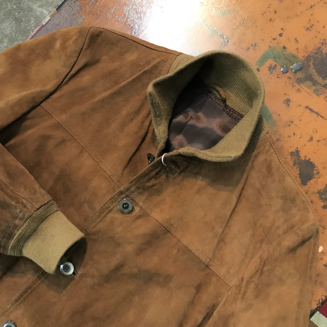 ITALY VTG 브라운 스웨이드 자켓 남성 102 여성 프리사이즈 상품이미지5