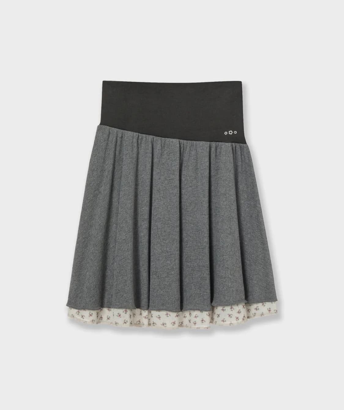 aeae 레이어드 스커트 차콜 상품이미지1