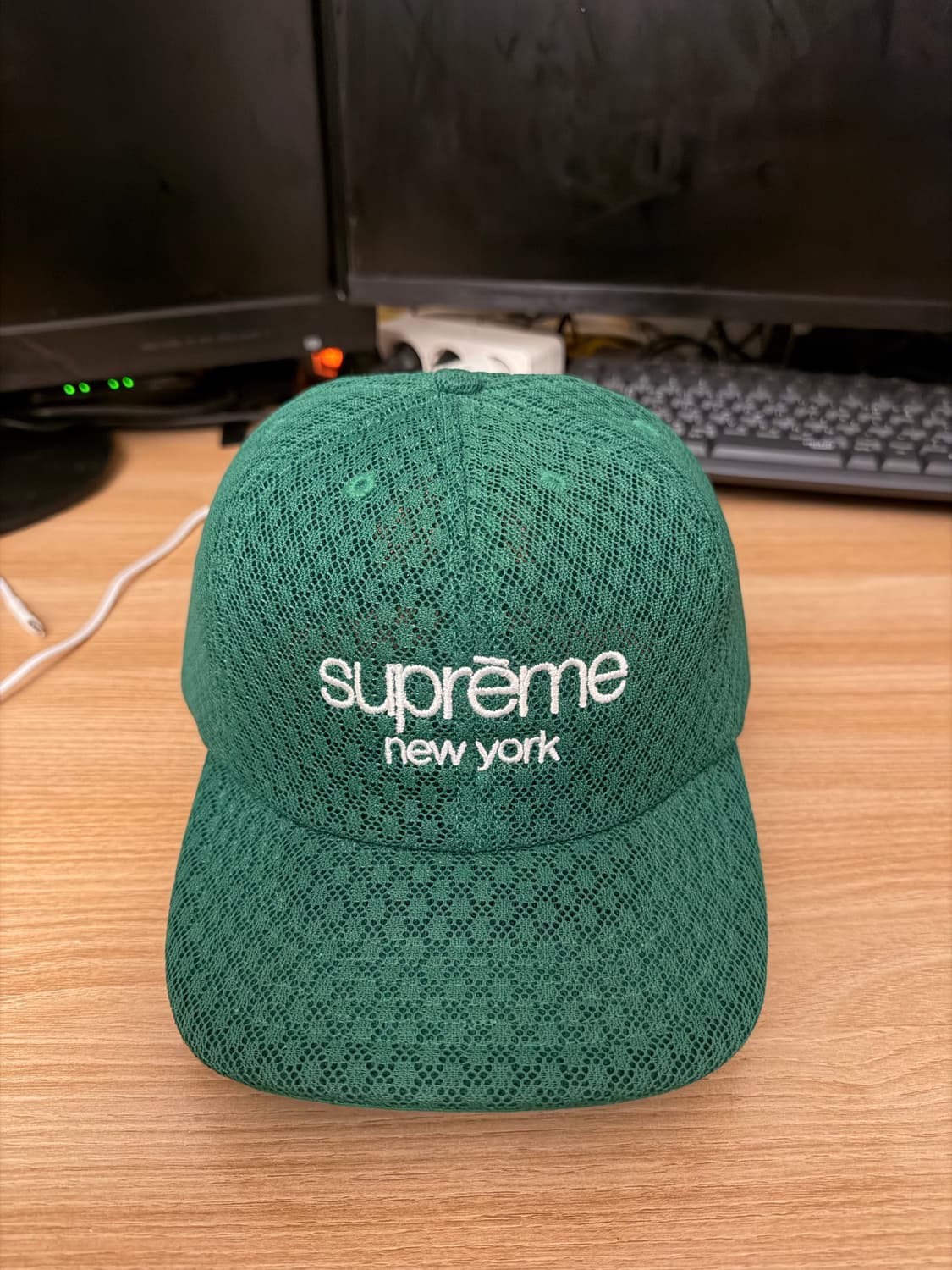 슈프림 클래식로고 메쉬캡 그린 상품이미지1