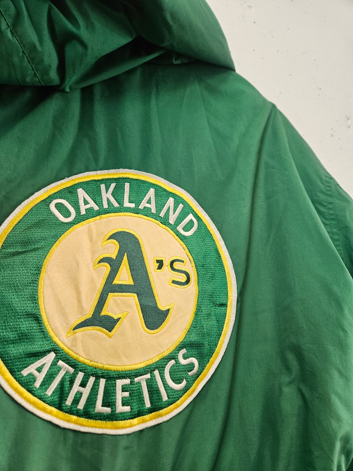 MLB 오클랜드 어슬레틱스 그린 야구 롱패딩 상품이미지9
