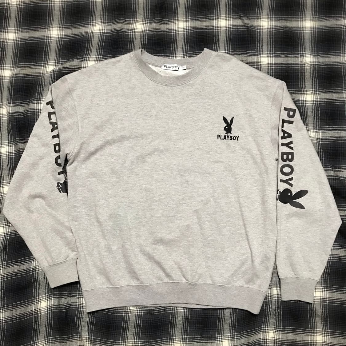 재팬 플레이 보이 나염 나일론 패치 오버핏 스웻셔츠 상품이미지2