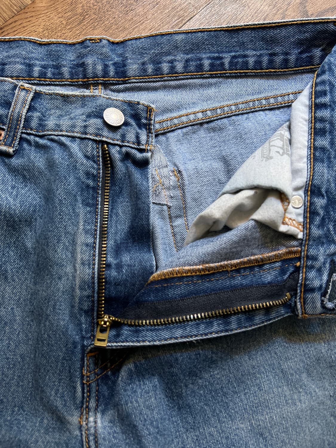 [34]리바이스 505 빈티지 워싱 스트레이트핏 데님 팬츠 상품이미지3