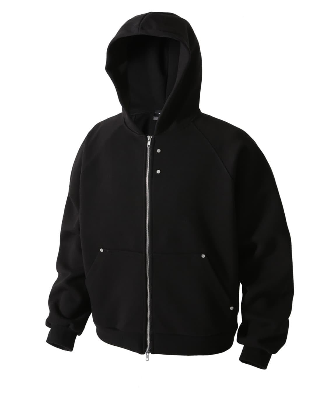 로어링라드 에센셜 오버 후드 집업 블랙 상품이미지4