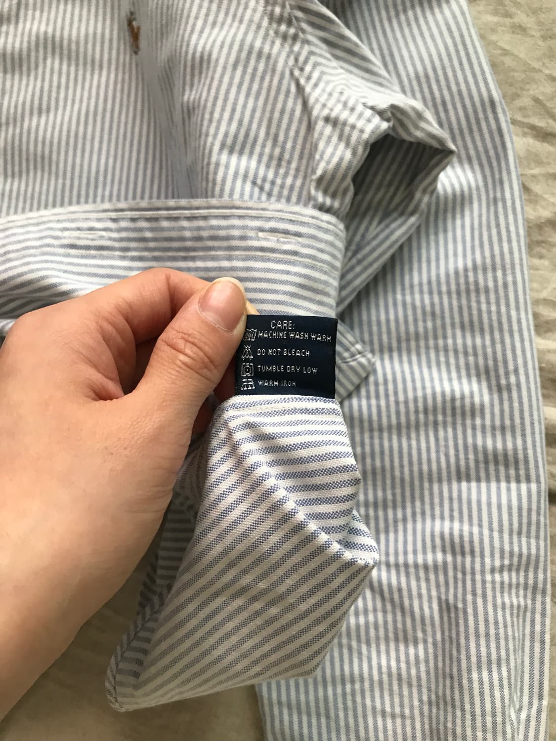 폴로 랄프로렌 포니로고 스트라이프 스카이블루 셔츠 상품이미지8