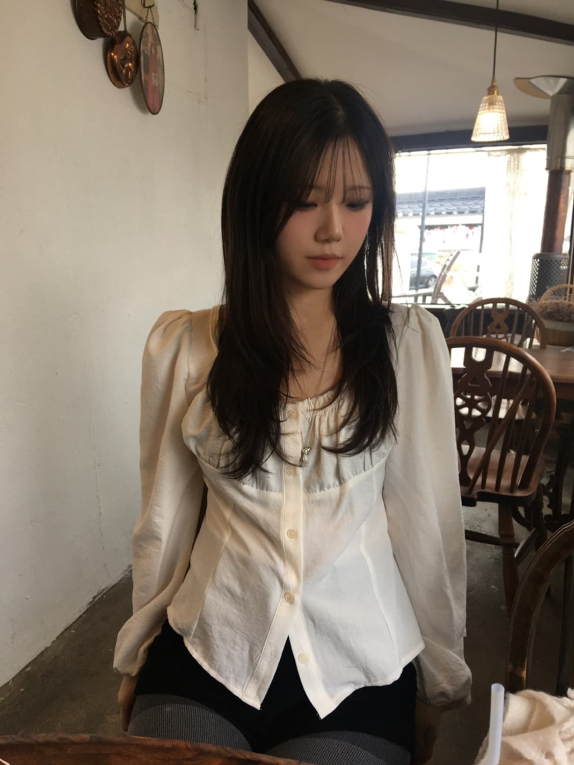 ourcabinet 아워캐비넷 루비 퍼프 블라우스 상품이미지6