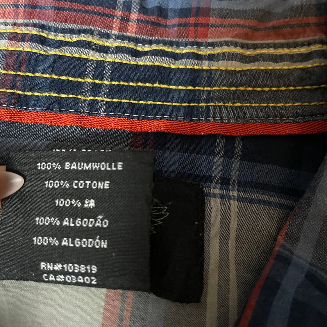 할리데이비슨 블루 레드 체크 반팔 셔츠 3XL 상품이미지5