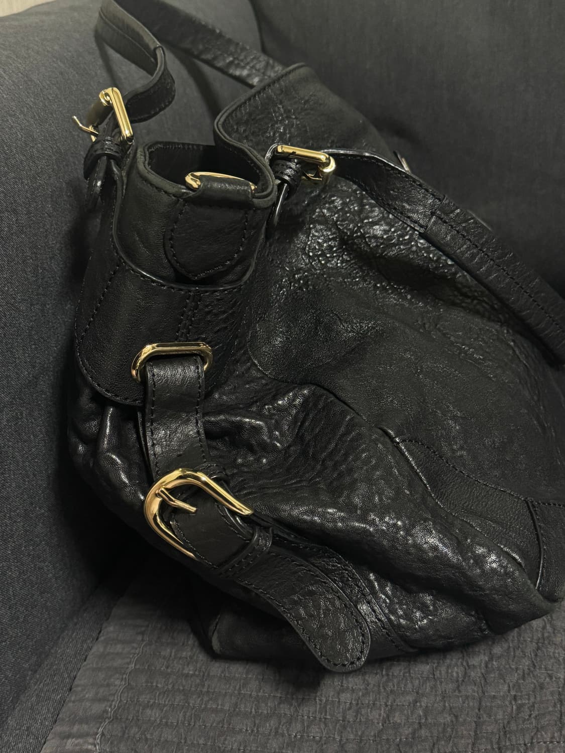 시슬리 가죽 레더 숄더백 상품이미지4